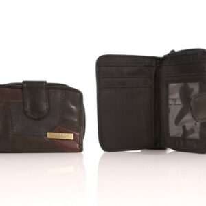 4621 MULTI Twin Zip Economy Patch Purse Wallet