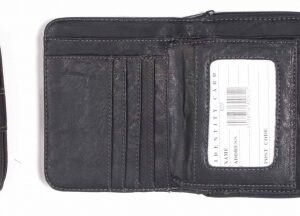 6232 BLACK GRAINED PU PURSE