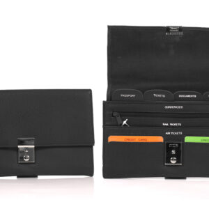 7324 BLACK PASSPORT ORGANISER